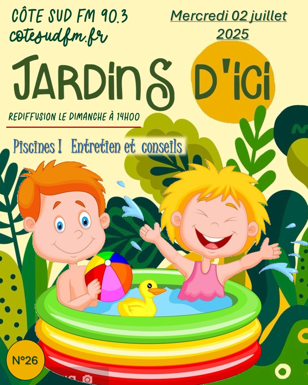 Piscines Landes; Crations piscines; Entretien piscines; Radio d'ici; jardins; Cote Sud FM; Loc BANCE; Concepteur de jardins; Paysagiste conseils; Ahetze; Anglet; Arbonne; Arcangues; Bayonne; Biarritz; Capbreton; Guthary; Hossegor; Saint Jean de Luz; 
